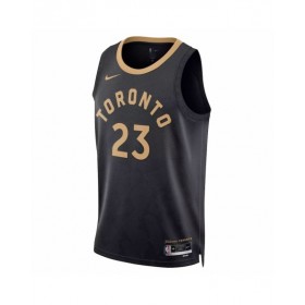 Men's Toronto Raptors Fred VanVleet #23 Nike Black 2022/23 Swingman Jersey - City Edition