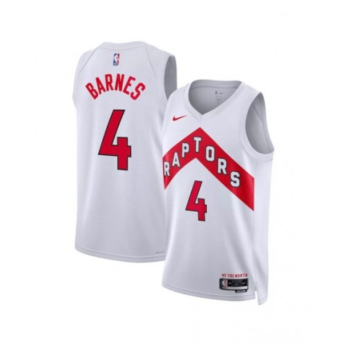 Men's Toronto Raptors Scottie Barnes #4 Nike White 2022/23 Swingman Jersey - Association Edition