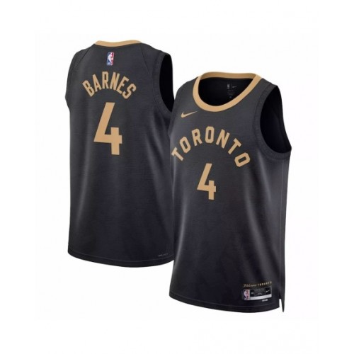 Men's Toronto Raptors Scottie Barnes #4 Nike Black 2022/23 Swingman Jersey - City Edition