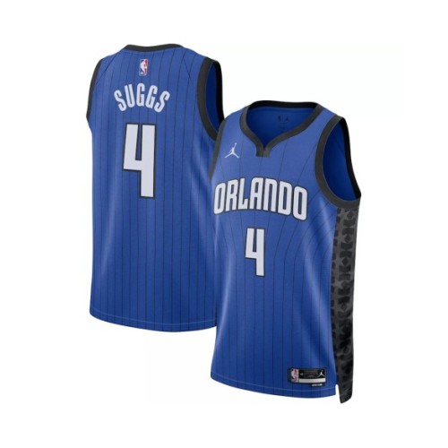 Men's Orlando Magic Jalen Suggs #4 Jordan Brand Blue 2022/23 Swingman Jersey - Statement Edition