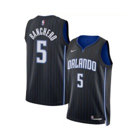 Men's Orlando Magic Paolo Banchero #5 Nike Black 2022/23 Swingman Jersey - Icon Edition