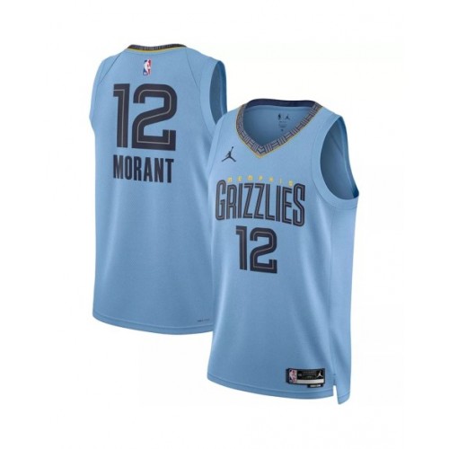 Men's Memphis Grizzlies Ja Morant #12 Jordan Brand Light Blue 2022/23 Swingman Jersey - Statement Edition