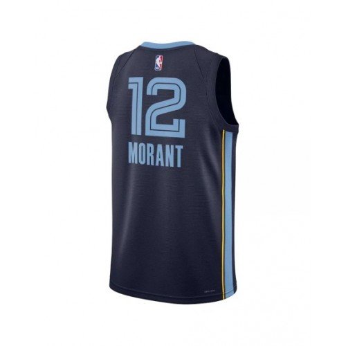 Men's Memphis Grizzlies Ja Morant #12 Navy Hardwood Classics 2022/23 Swingman Jersey - Icon Edition