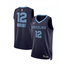 Men's Memphis Grizzlies Ja Morant #12 Navy Hardwood Classics 2022/23 Swingman Jersey - Icon Edition