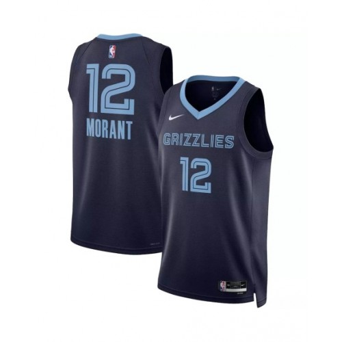 Men's Memphis Grizzlies Ja Morant #12 Navy Hardwood Classics 2022/23 Swingman Jersey - Icon Edition