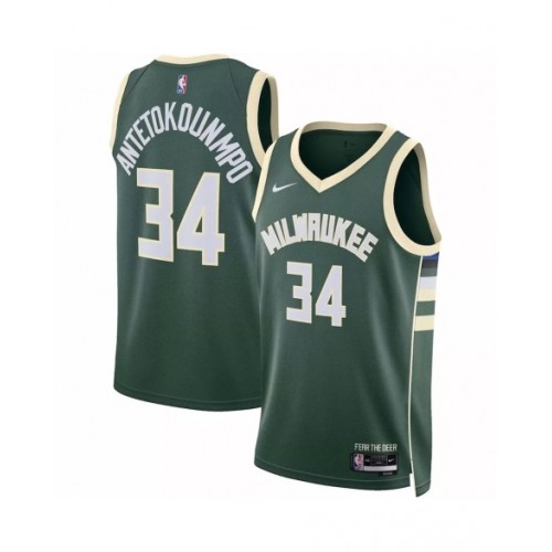 Milwaukee Bucks Giannis Antetokounmpo #34 Nike Hunter Green 2022/23 Swingman Jersey - Icon Edition