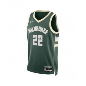 Men's Milwaukee Bucks Khris Middleton #22 Hunter Green 22/23 Swingman Jersey - Icon Edition