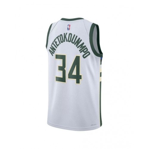 Men's Milwaukee Bucks Giannis Antetokounmpo #34 Nike White 2022/23 Swingman Jersey - Association Edition