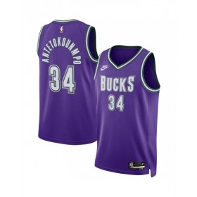 Men's Milwaukee Bucks Giannis Antetokounmpo Nike Purple 2022/23 Swingman Jersey - Classic Edition