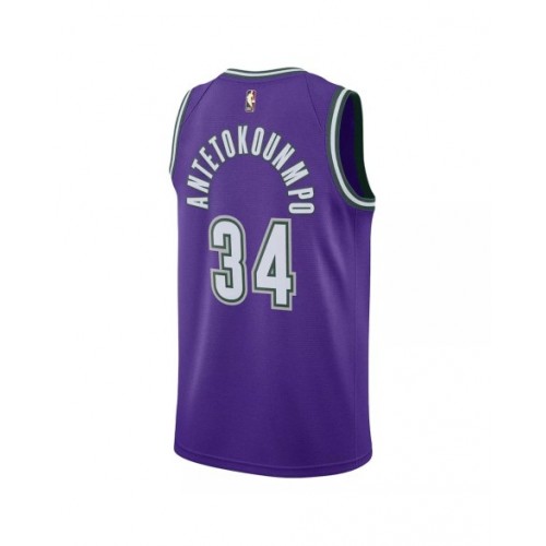 Men's Milwaukee Bucks Giannis Antetokounmpo Nike Purple 2022/23 Swingman Jersey - Classic Edition