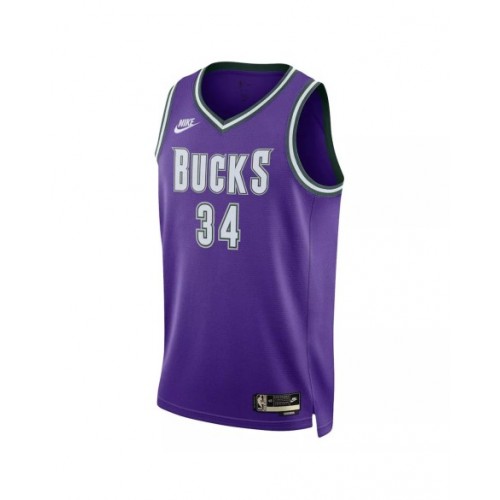 Men's Milwaukee Bucks Giannis Antetokounmpo Nike Purple 2022/23 Swingman Jersey - Classic Edition