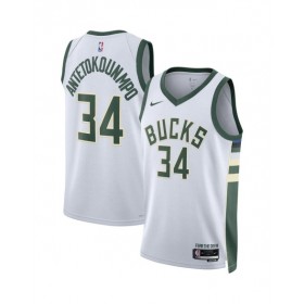 Men's Milwaukee Bucks Giannis Antetokounmpo #34 Nike White 2022/23 Swingman Jersey - Association Edition