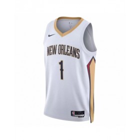 Men's New Orleans Pelicans Zion Williamson #1 White 22/23 Jersey - Association Edition