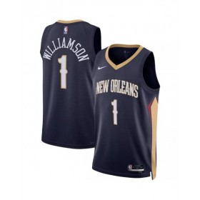 Men's New Orleans Pelicans Zion Williamson #1 Navy 22/23 Jersey - Icon Edition