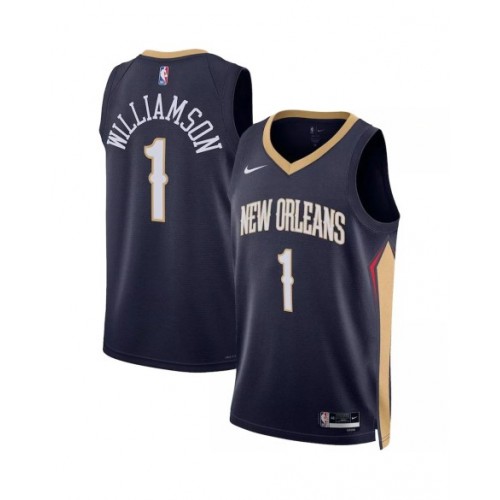 Men's New Orleans Pelicans Zion Williamson #1 Navy 22/23 Jersey - Icon Edition