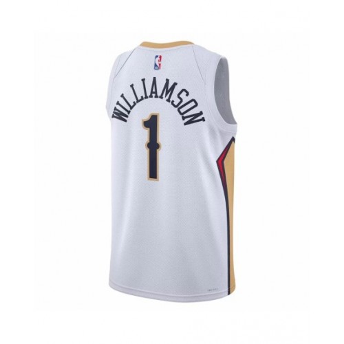 Men's New Orleans Pelicans Zion Williamson #1 White 22/23 Jersey - Association Edition