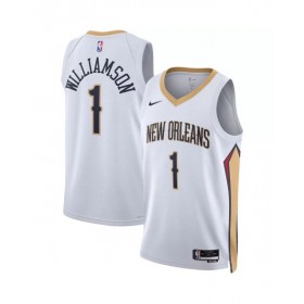 Men's New Orleans Pelicans Zion Williamson #1 White 22/23 Jersey - Association Edition