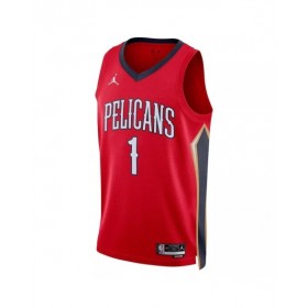 Men's New Orleans Pelicans Zion Williamson #1 Jordan Brand Red 22/23 Jersey-Statement Edition