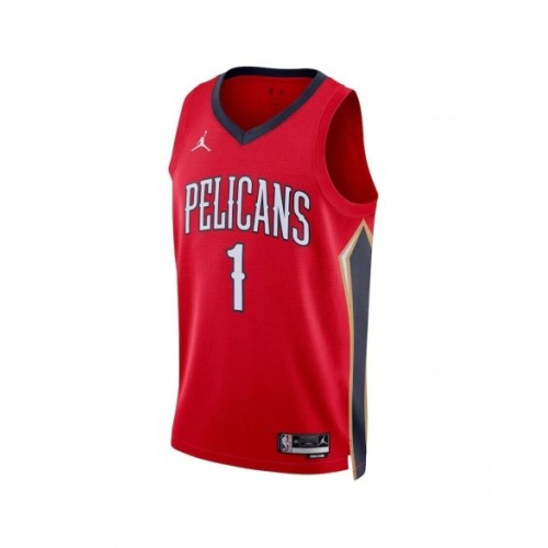 Men's New Orleans Pelicans Zion Williamson #1 Jordan Brand Red 22/23 Jersey-Statement Edition