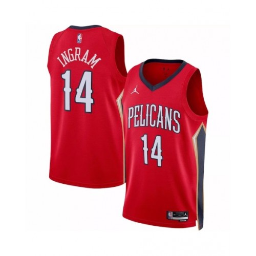 Men's New Orleans Pelicans Brandon Ingram #14 Jordan Brand Red 2022/23 Swingman Jersey - Statement Edition