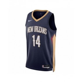 Men's New Orleans Pelicans Brandon Ingram #14 Navy 22/23 Jersey - Icon Edition