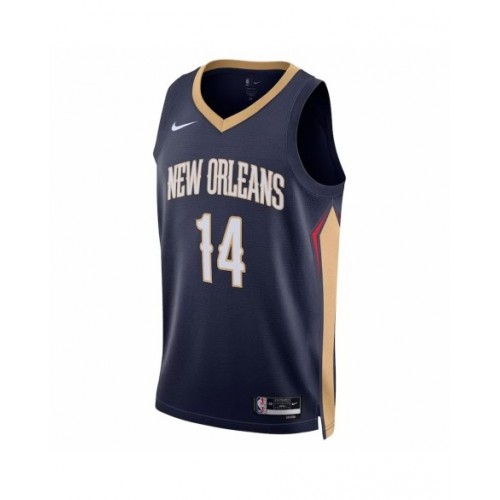 Men's New Orleans Pelicans Brandon Ingram #14 Navy 22/23 Jersey - Icon Edition