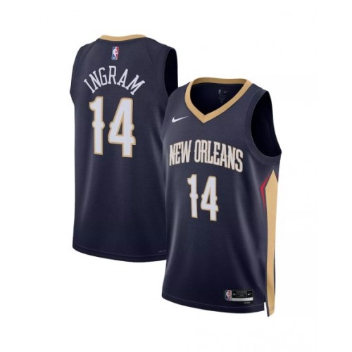 Men's New Orleans Pelicans Brandon Ingram #14 Navy 22/23 Jersey - Icon Edition