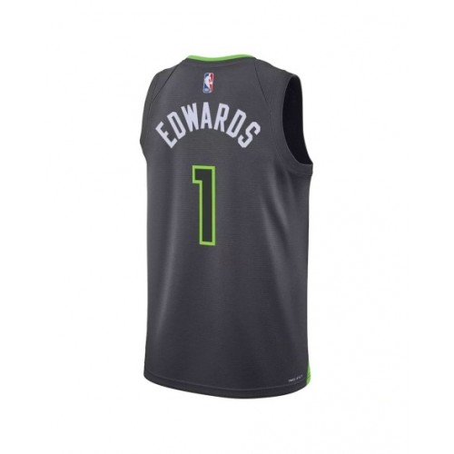 Men's Minnesota Timberwolves Anthony Edwards #1 Jordan Brand Gray 2022/23 Swingman Jersey - Statement Edition