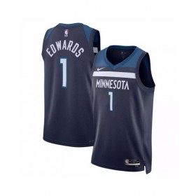 Men's Minnesota Timberwolves Anthony Edwards #1 Nike Navy 2022/23 Swingman Jersey - Icon Edition