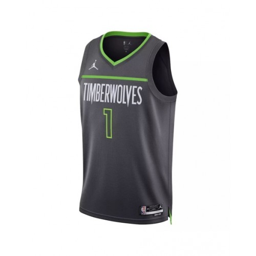 Men's Minnesota Timberwolves Anthony Edwards #1 Jordan Brand Gray 2022/23 Swingman Jersey - Statement Edition