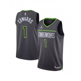 Men's Minnesota Timberwolves Anthony Edwards #1 Jordan Brand Gray 2022/23 Swingman Jersey - Statement Edition