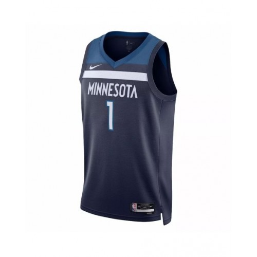 Men's Minnesota Timberwolves Anthony Edwards #1 Nike Navy 2022/23 Swingman Jersey - Icon Edition