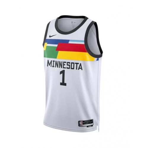 Men's Minnesota Timberwolves Anthony Edwards #1 Nike White 2022/23 Swingman Jersey - City Edition