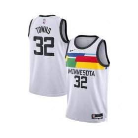 Men's Minnesota Timberwolves Karl-Anthony Towns #32 Nike White 2022/23 Swingman Jersey - City Edition