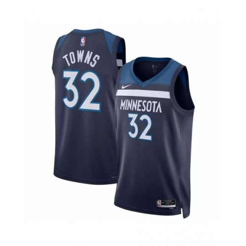 Men's Minnesota Timberwolves Karl-Anthony Towns #32 Nike Navy 2022/23 Swingman Jersey - Icon Edition