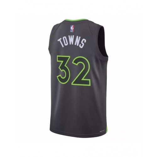 Men's Minnesota Timberwolves Karl-Anthony Towns #32 Jordan Brand Gray 2022/23 Swingman Jersey - Statement Edition