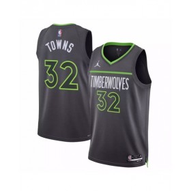 Men's Minnesota Timberwolves Karl-Anthony Towns #32 Jordan Brand Gray 2022/23 Swingman Jersey - Statement Edition