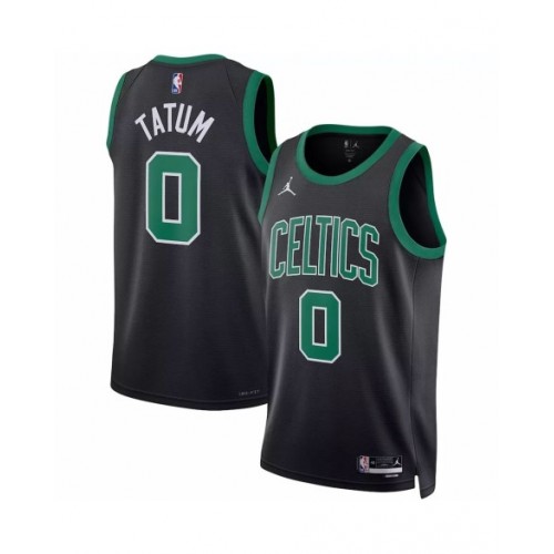 Men's Boston Celtics Jayson Tatum #0 Jordan Brand Black 2022/23 Statement Edition Swingman Jersey