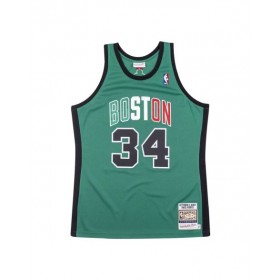 Men's Boston Celtics Paul Pierce #34 Mitchell&Ness Green 2007-08 Hardwood Classics Authentic Jersey