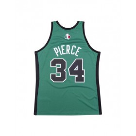 Men's Boston Celtics Paul Pierce #34 Mitchell&Ness Green 2007-08 Hardwood Classics Authentic Jersey