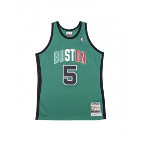 Men's Boston Celtics Kevin Garnet #5 Mitchell & Ness Green 2007-08 Hardwood Classics Authentic Jersey