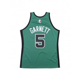 Men's Boston Celtics Kevin Garnet #5 Mitchell & Ness Green 2007-08 Hardwood Classics Authentic Jersey