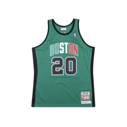 Men's Boston Celtics Ray Allen #20 Mitchell & Ness Green 2007-08 Hardwood Classics Authentic Jersey