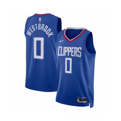 Men's LA Clippers Russell Westbrook #0 Nike Royal 2022/23 Swingman Jersey - Icon Edition