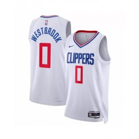 Men's LA Clippers Russell Westbrook #0 Nike White 2022/23 Swingman Jersey - Association Edition