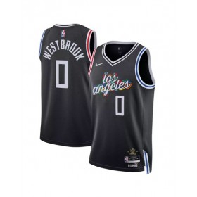 Men's LA Clippers Russell Westbrook #0 Nike Black 2022/23 Swingman Jersey - City Edition