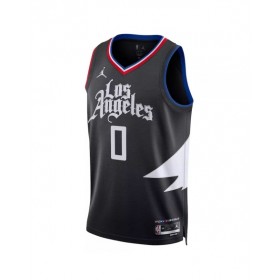 Men's LA Clippers Russell Westbrook #0 Jordan Brand Black 2022/23 Swingman Jersey - Statement Edition