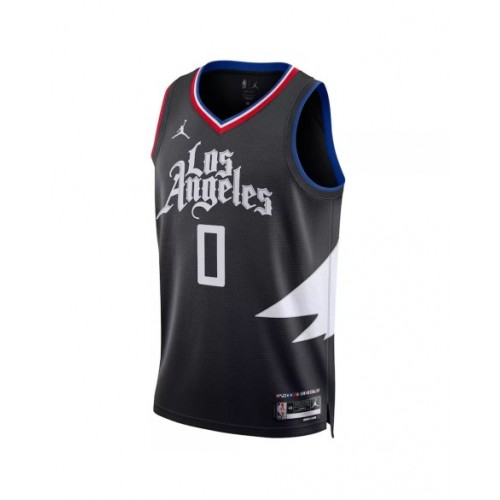 Men's LA Clippers Russell Westbrook #0 Jordan Brand Black 2022/23 Swingman Jersey - Statement Edition