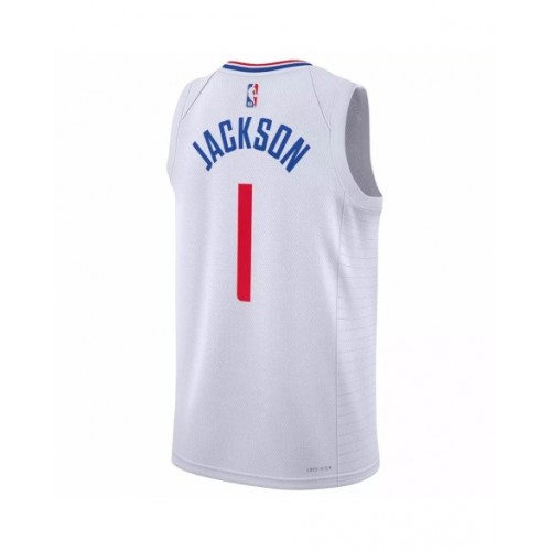 Men's LA Clippers Reggie Jackson #1 Nike White 2022/23 Swingman Jersey - Association Edition