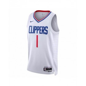 Men's LA Clippers Reggie Jackson #1 Nike White 2022/23 Swingman Jersey - Association Edition